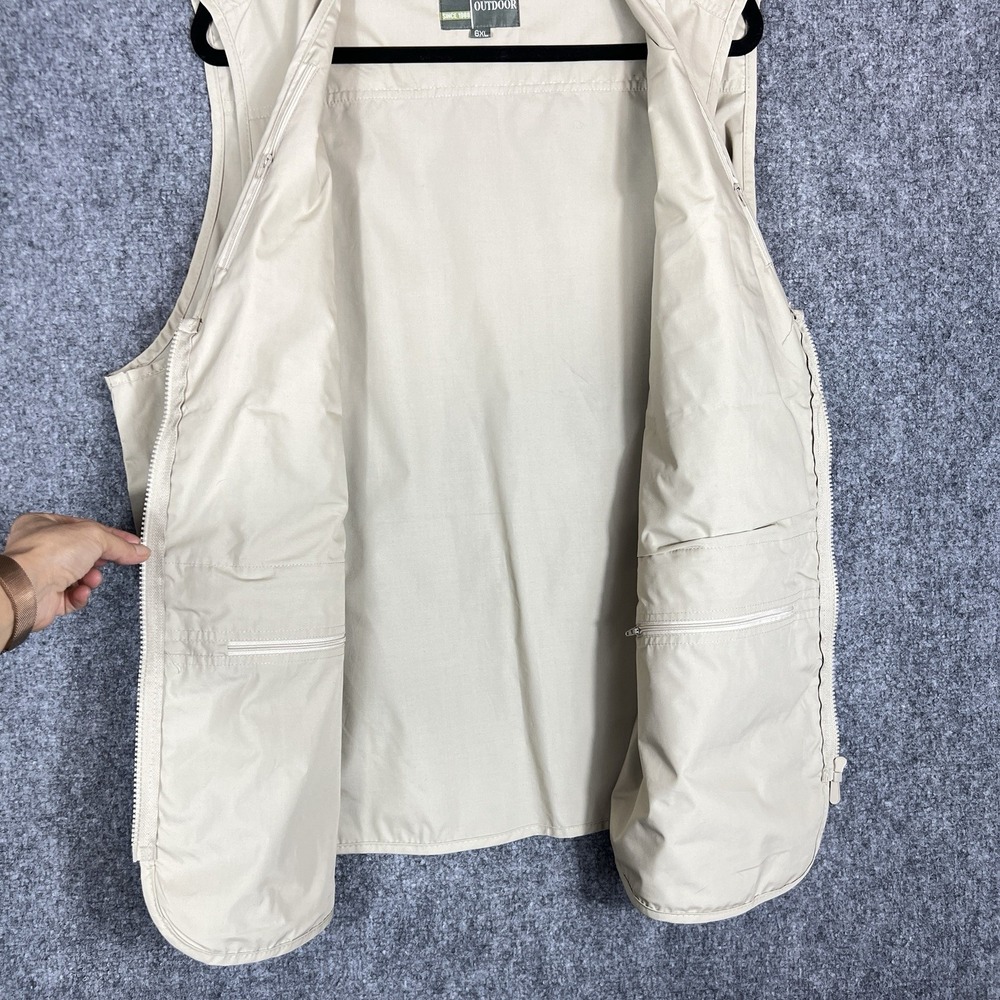 Outdoor Utility Fishing Vest Men's 6XL Beige Multi‎ Pocket Hiking Hunting Safari - Picture 13 of 13